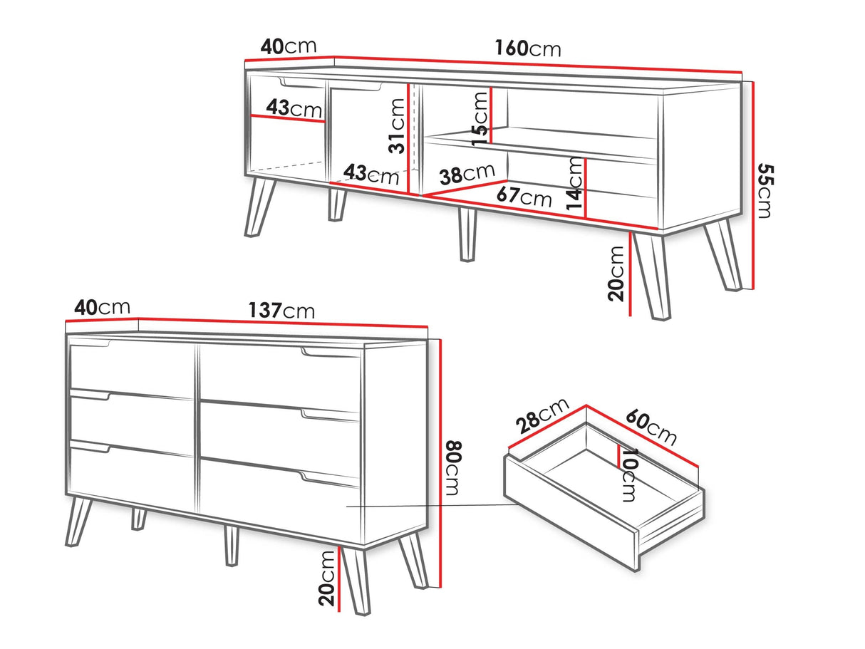 Nappali szett NORDELO II, Szín: Kasmír