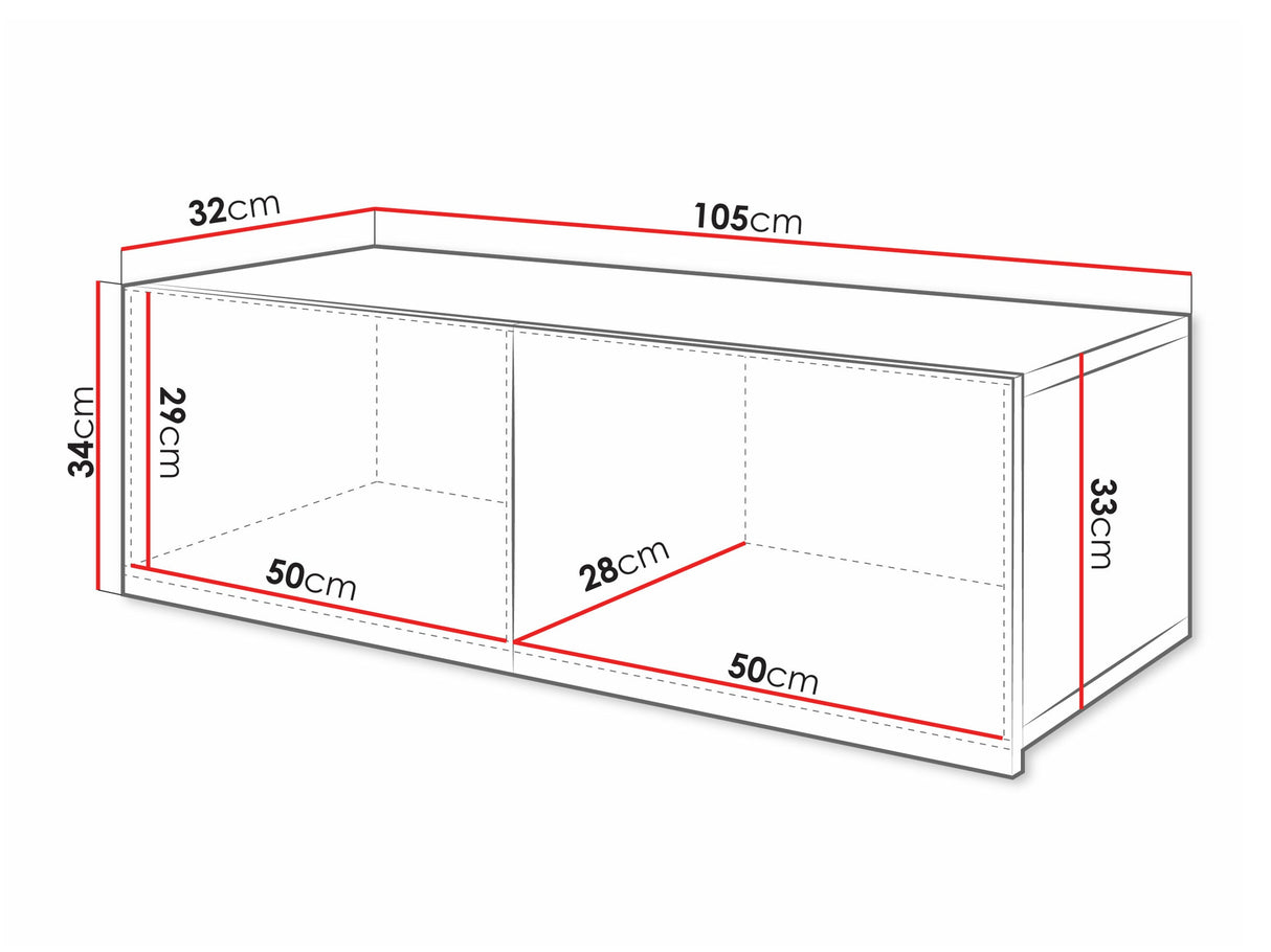 Fali szekrény Calabrini (Bralani BR02), Szín: Kasmír 4507593