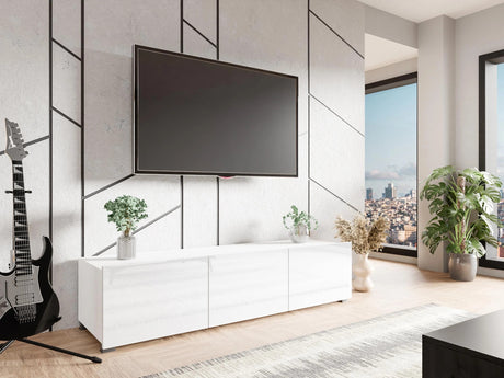TV-állvány Calabrini 150 (Bralani BR04), Szín: Fehér + Fényes fehér 4508820