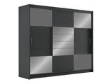 Gardróbszekrény ARUBA 2 250, Szín: Grafit