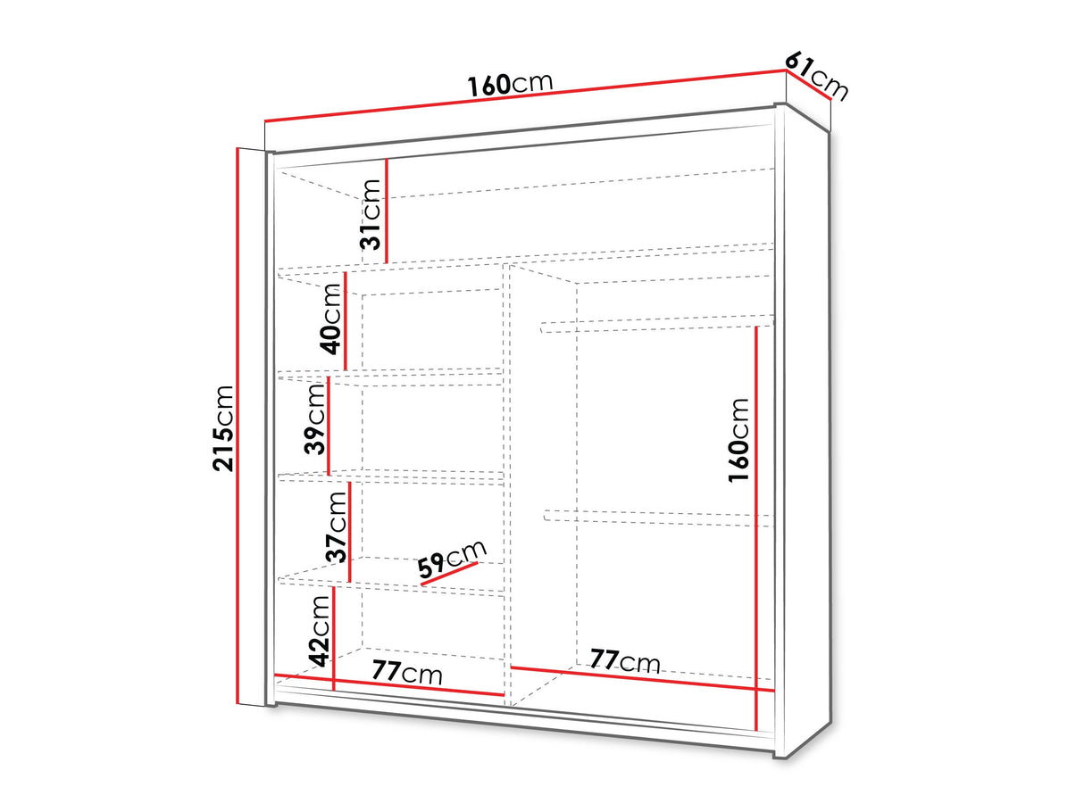 Gardróbszekrény DAKOTA 160