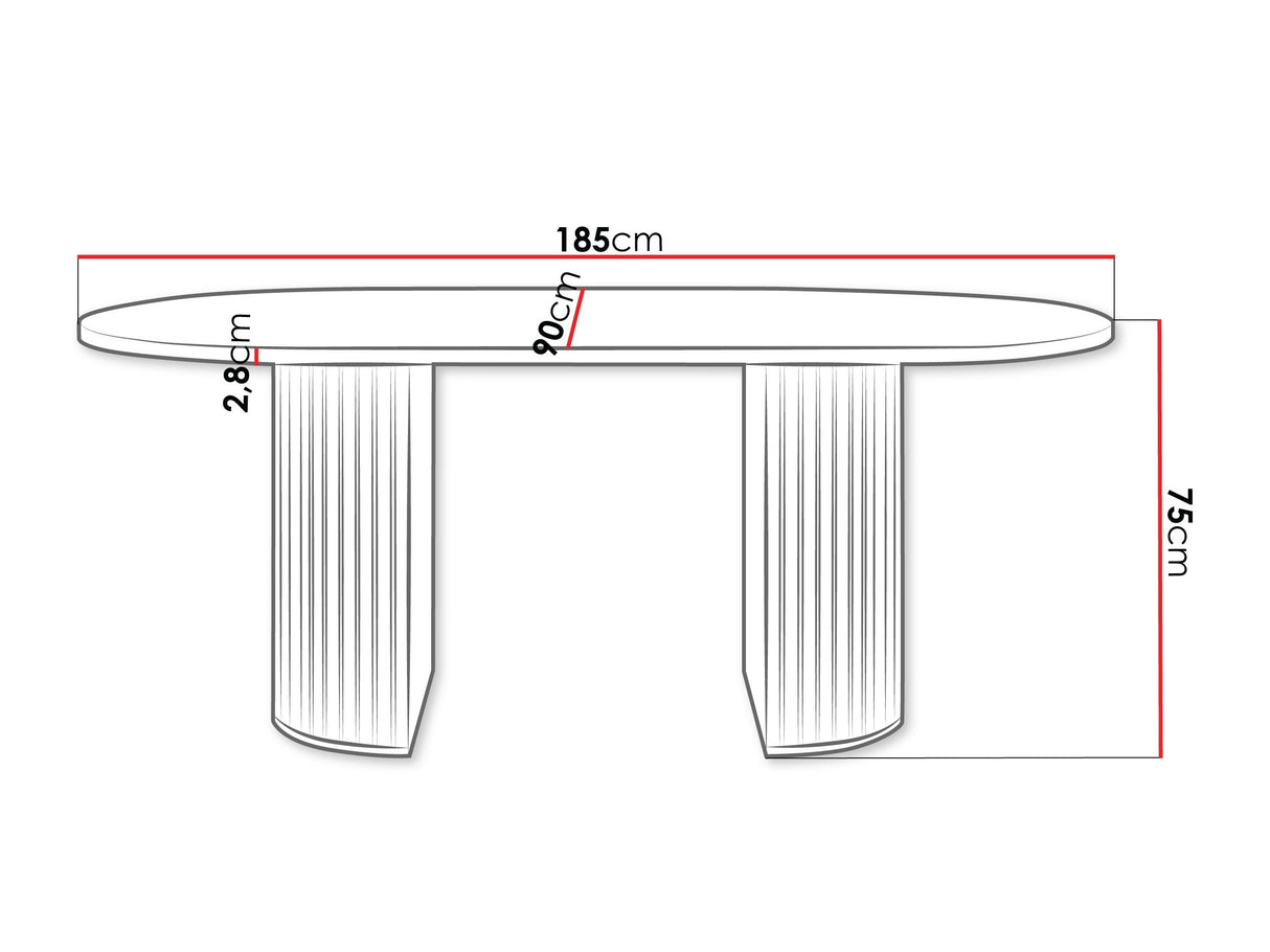 Asztal WOTKON, Szín: Dió