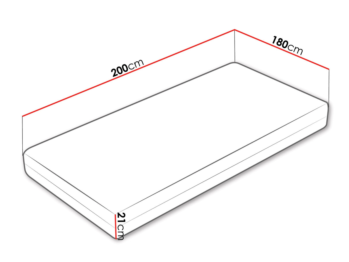 Matrac ARLAN 21, Méretek: 180 x 200 cm