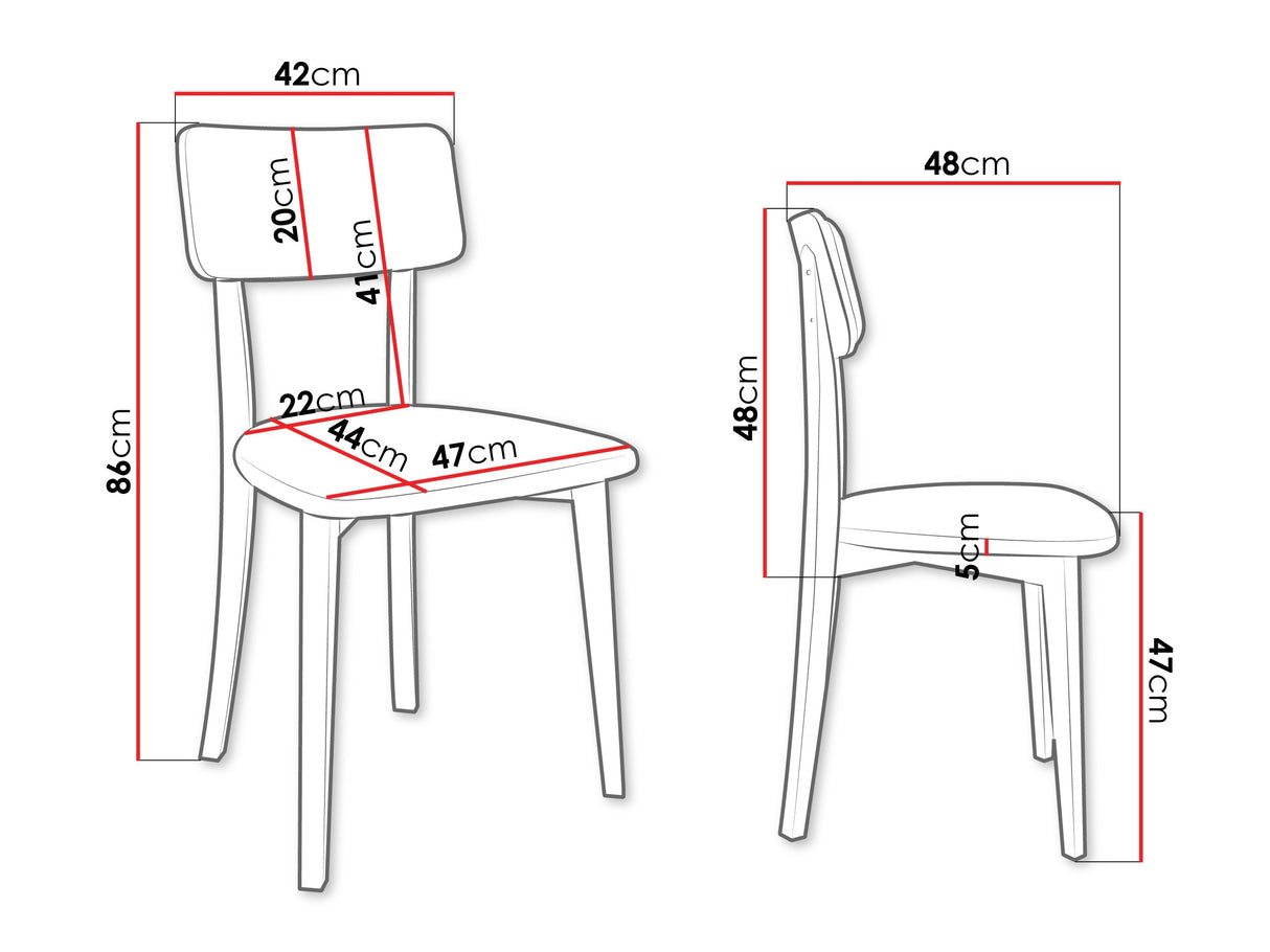 Szék HUGO 6 NEW, Fa színe: Fekete, : Hygge 20