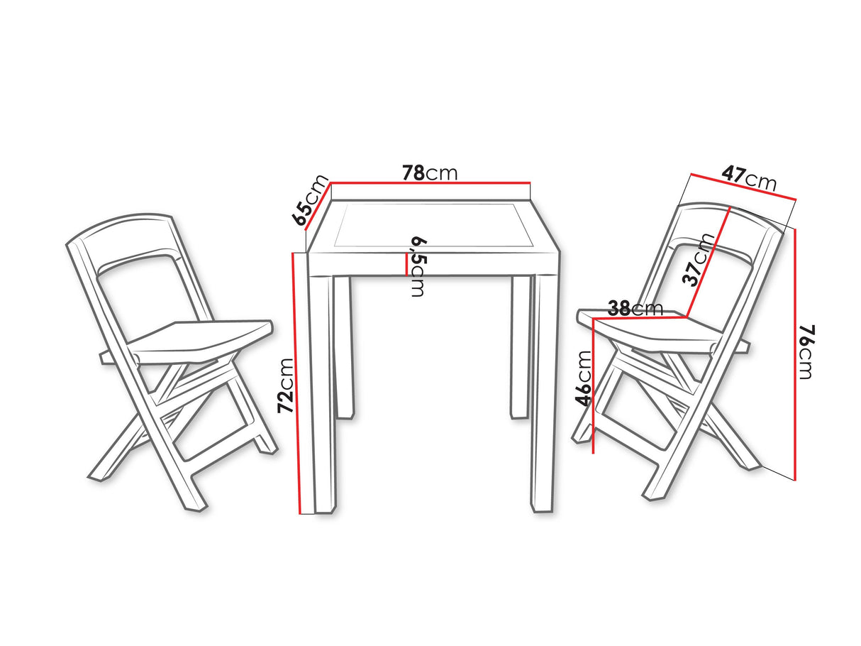 Erkélybútor-készlet POKER 42981510 5903211187582 4540516