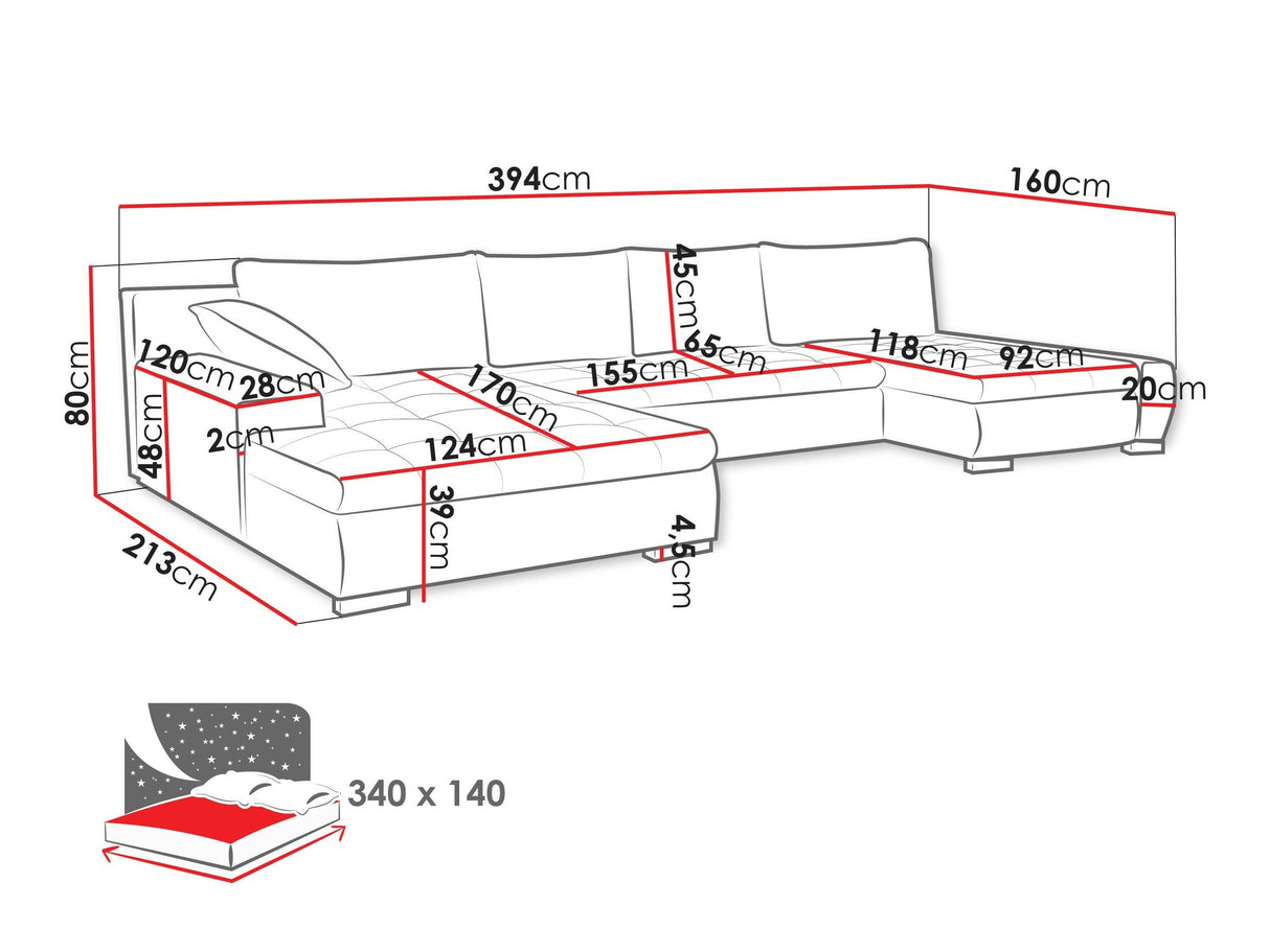 Sarokkanapé Caro (Caro), Szín: Clara 215.03 4547406