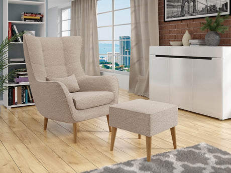 Fotel ESTJANO z podnóżkiem, Szín: Lambi 06