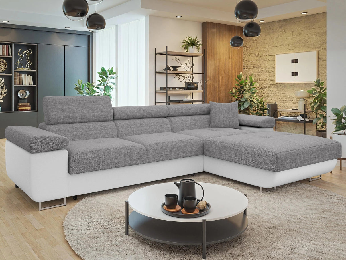 Sarokkanapé TOREZIO MINI, Szín: Soft 017 + Lux 05, Változatok: Jobb 4566249