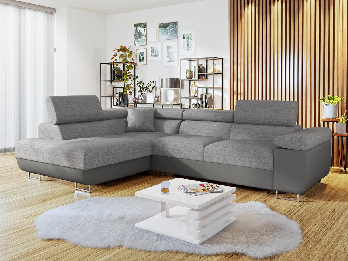 Sarokkanapé TOREZIO, Szín: Soft 029 + Lux 05, Változatok: Bal 4566916
