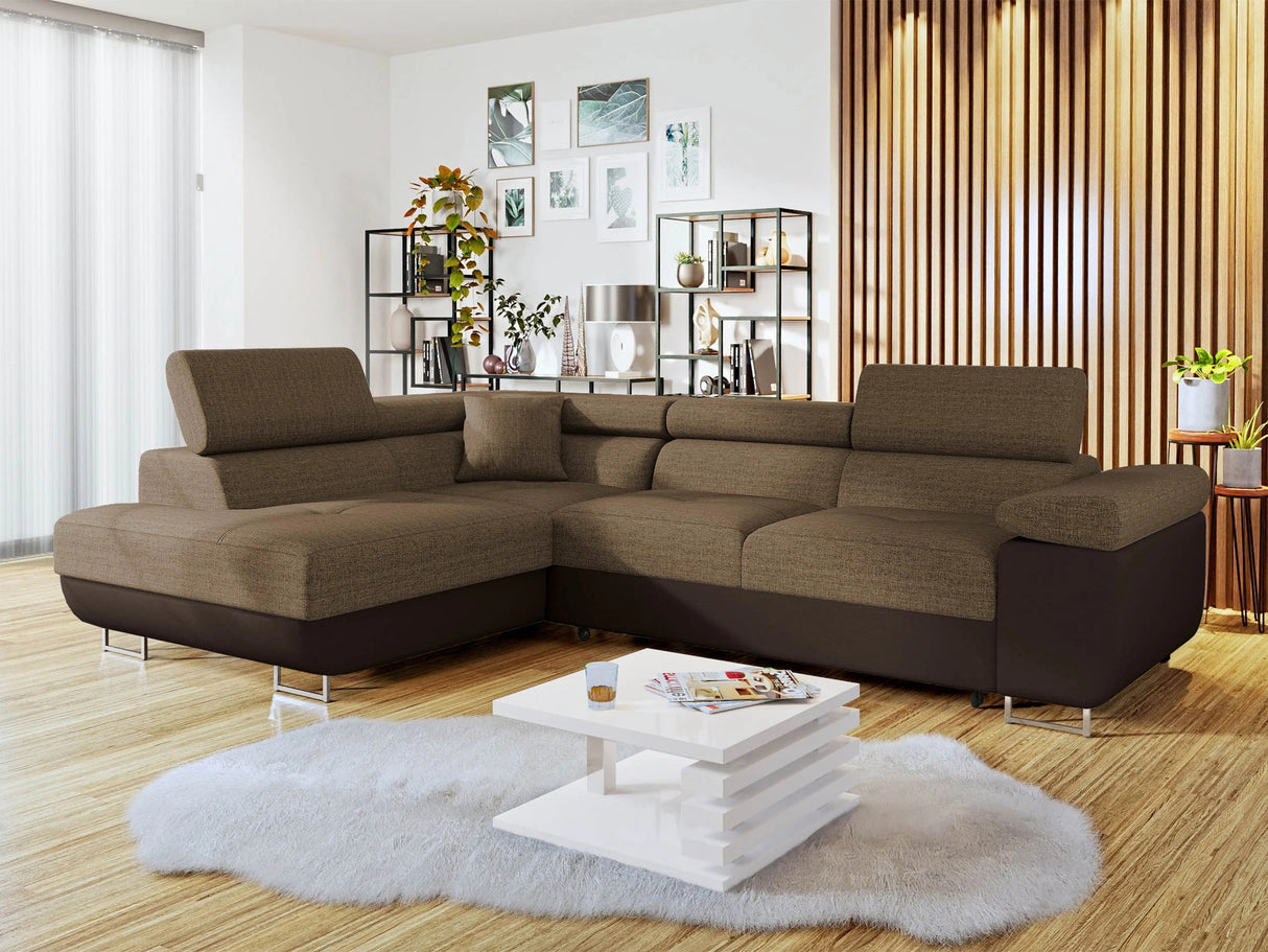 Sarokkanapé TOREZIO, Szín: Soft 066 + Lux 03, Változatok: Bal 4566923