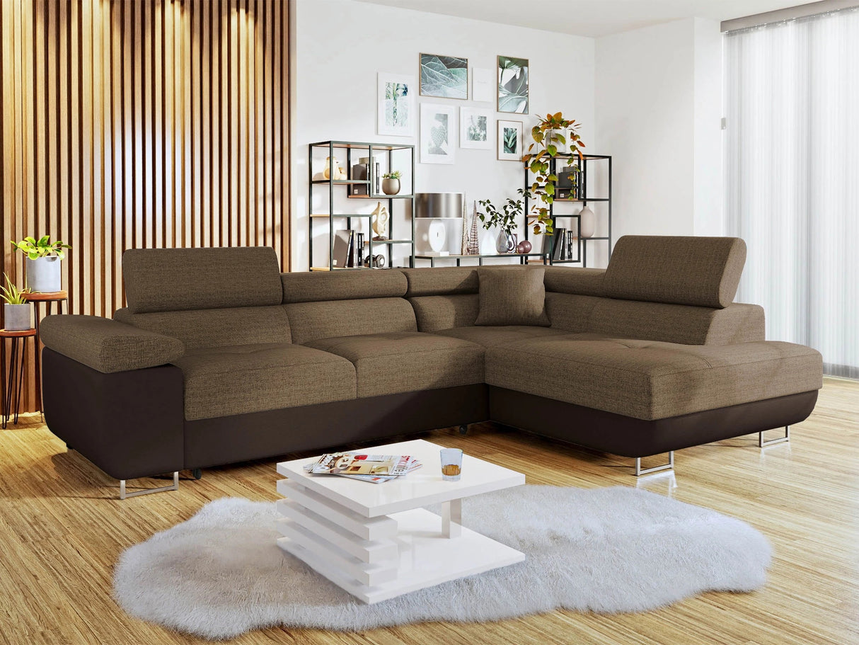 Sarokkanapé TOREZIO, Szín: Soft 066 + Lux 03, Változatok: Jobb 4566924
