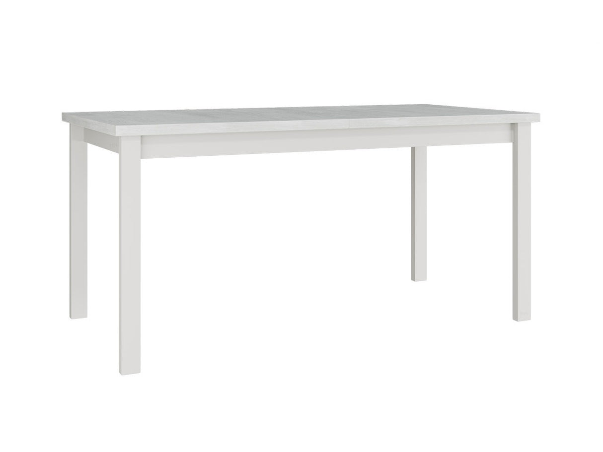 Asztal Alba 4 90 x 160/200 (Diesel 90 x 160/200 4), színe: Kézműves fehér, Lábak színe: Fehér 4589816