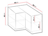 Moduláris sarokszekrény dolna 90X90 DN 2F BB SOLEA