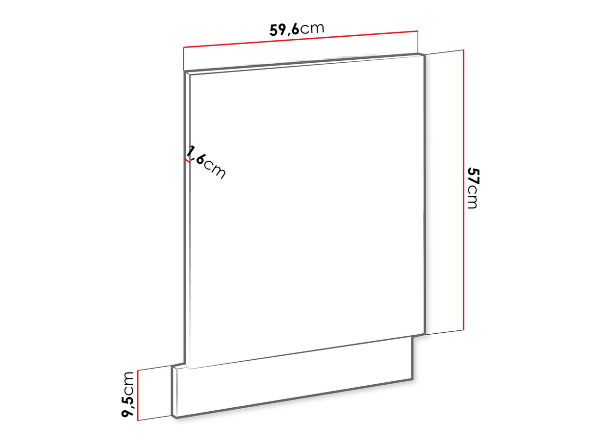 Mosogatógép-ajtó Front zmywarki ZM 570X596 SOLEA