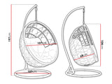 Függőszék wiszący ARIA /Naturalny Rattan + 5014