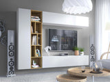 Nappali szett KODITA (Leronia), Szín: Fehér + Artisan tölgy 4628953
