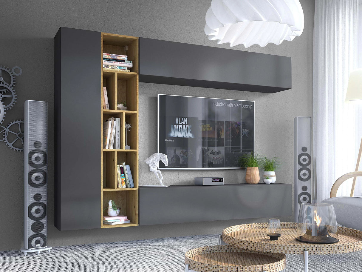 Nappali szett KODITA (Leronia), Szín: Szürke+ Artisan tölgy 4628998