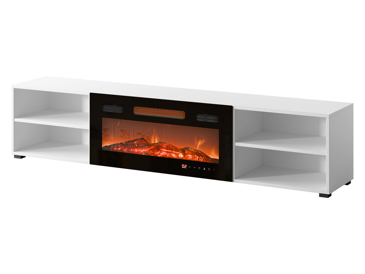 TV-állvány RTV POLO 180 EF +, Szín: Fehér + Fekete 4640984