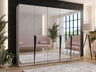 Gardróbszekrény PIANO 3 250, Szín: Kasmír, Fogantyú színe: Fekete