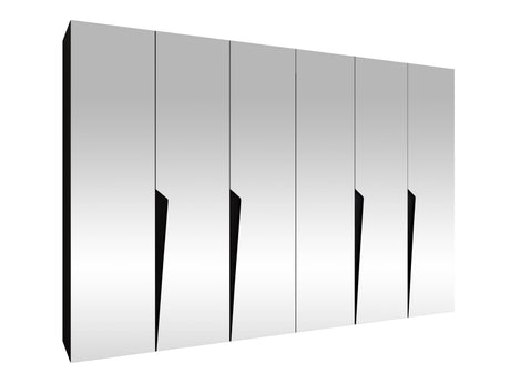 Gardróbszekrény PIANO 3 300, Szín: Fekete, Fogantyú színe: Fekete
