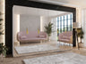 Gardróbszekrény SANDI 3 300, Szín: Fehér, Fogantyú színe: Aranysárga