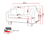 Kanapéágy Venice Small (Navendu), Szín: Manila 16 4649936