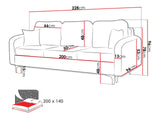 Kanapéágy Venice UM (Navendu), Szín: Manila 35 4650044