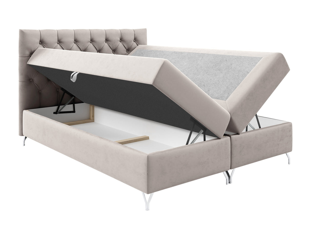 Kontinentális ágy Łoże GULIETTE + topper M, Szín: Fresh 03, Alvó felület mérete: 160 x 200 cm