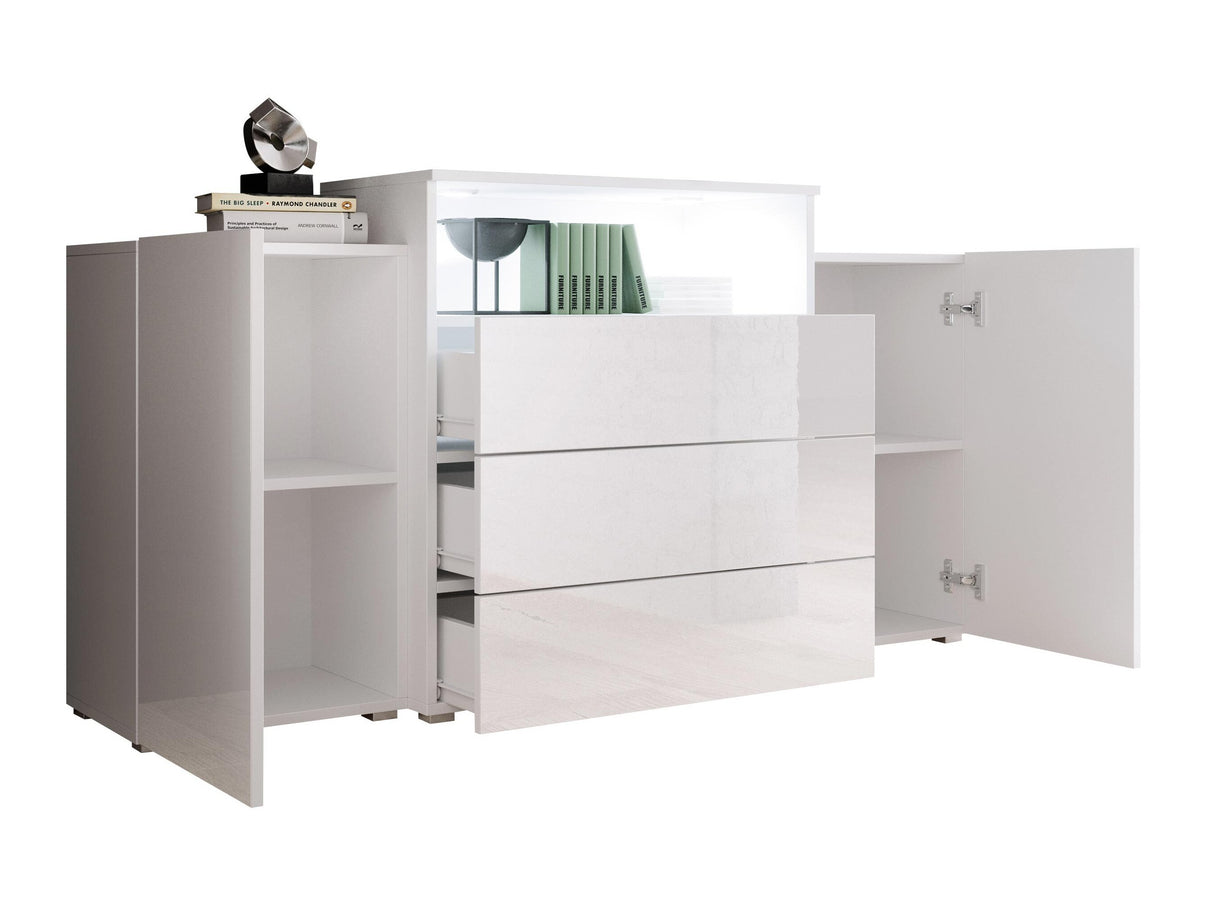 Komód URBAN URBIII1500 (Layla III), Szín: Fehér + Fényes fehér, -világítás: Nem 4676926