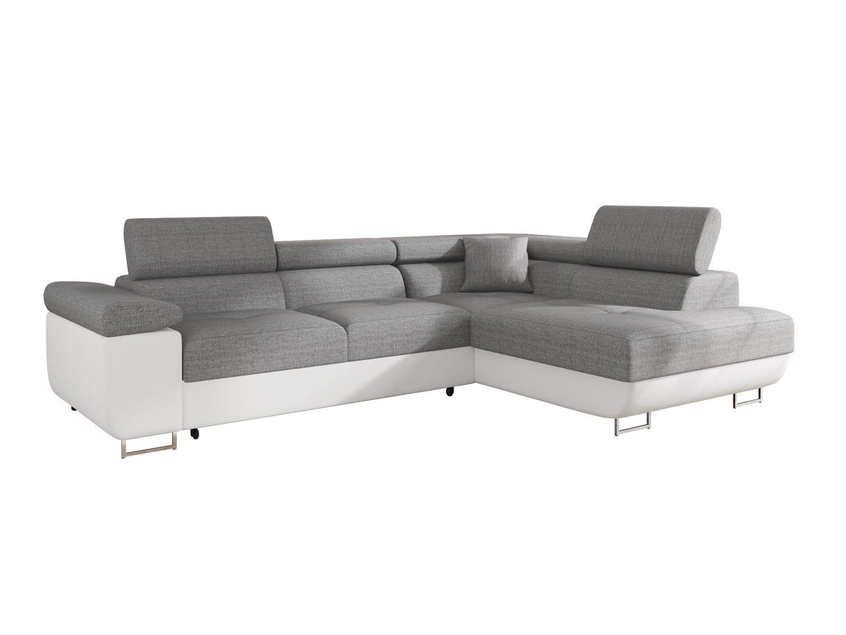 Sarokkanapé TOREZIO, Szín: Soft 017 + Lux 05, Változatok: Jobb 4806342