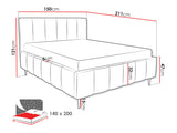 Ágy LUNARO LEG, Szín: Lambi 01, Alvó felület mérete: 140 x 200 cm
