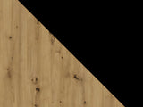 Asztal Alba 4 90 x 160/200 (Diesel 90 x 160/200 4), színe: Artisan tölgy, Lábak színe: Fekete 4897017