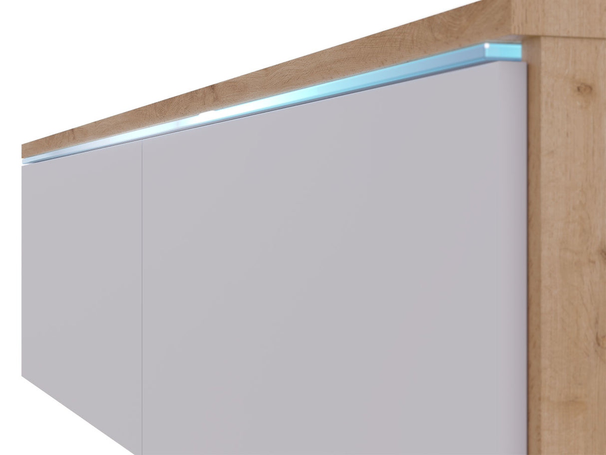 TV-állvány Lowboard D140 (Dlone 140), -világítás: Igen, Szín: Grafit 4897351
