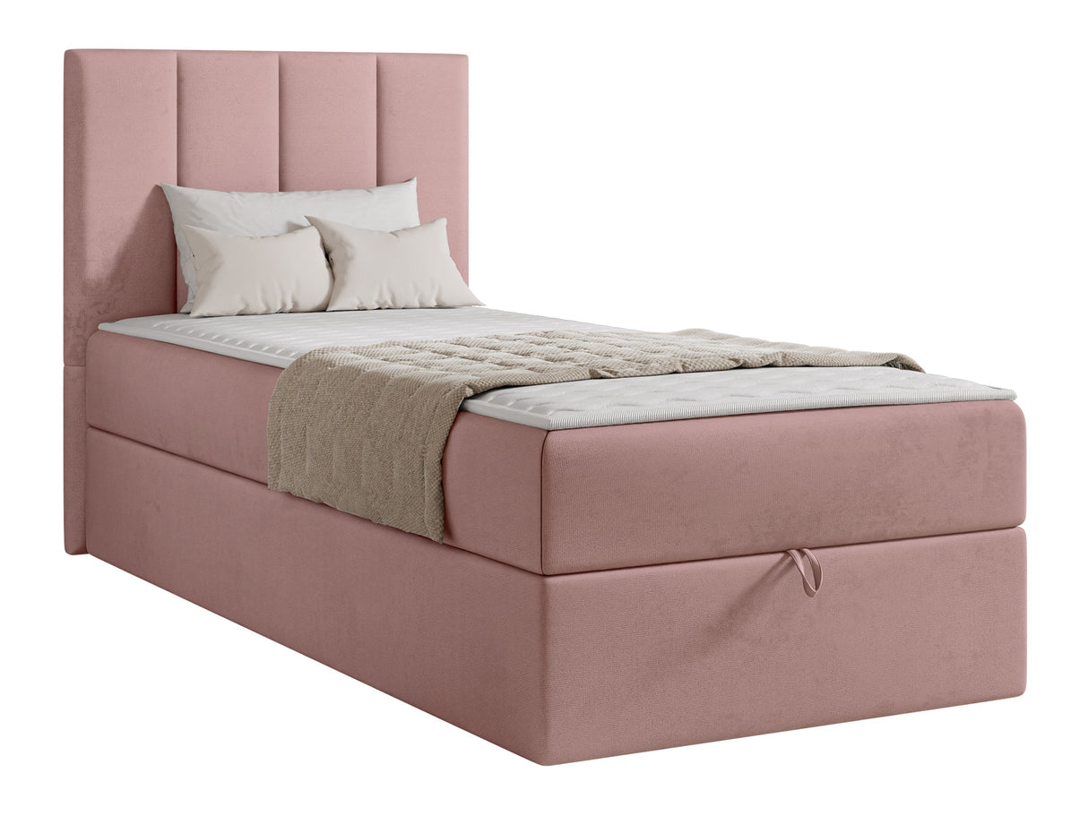 Kontinentális ágy Łoże REBOS + topper M, Szín: Polo 882, Alvó felület mérete: 90 x 200 cm