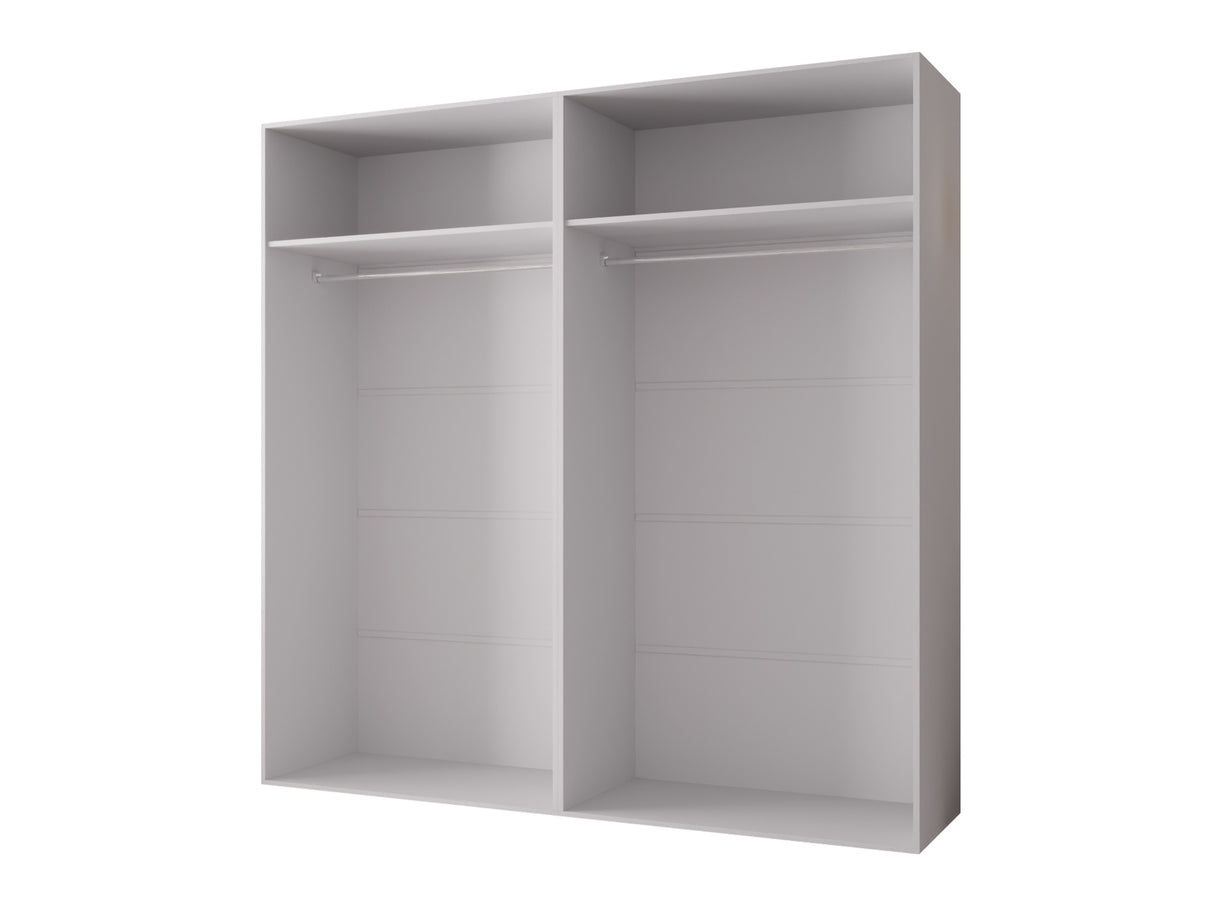 Gardróbszekrény ZEN 200 / +, Szín: Fekete, Fogantyú színe: Fekete
