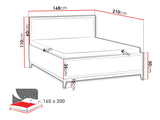 Ágy z iem WINDSOR W-16/17 Kasmír, Alvó felület mérete: 160 x 200 cm