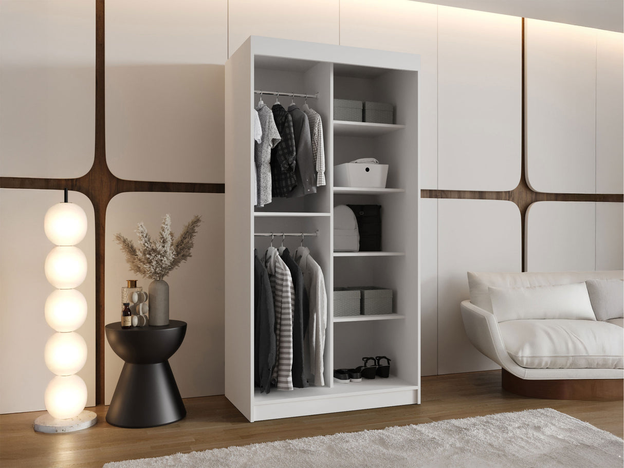 Gardróbszekrény 100 SELFIE, Szín: Dió, Fiókok: Nem