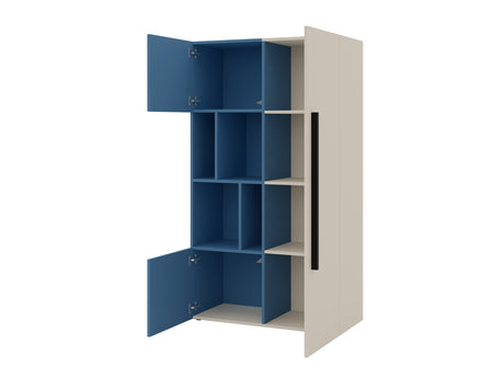 Könyvespolc 3D LORIN REG 5, Szín: Kasmír + Kék