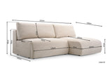 Sarokkanapé MILENA, Szín: Aragon 01, Változatok: Bal