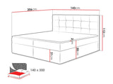 Kontinentális ágy Luanda (Cinema), Szín: Lambi 06, Alvó felület mérete: 140 x 200 cm 5016571