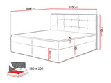 Kontinentális ágy Luanda (Cinema), Szín: Lambi 08, Alvó felület mérete: 180 x 200 cm 5016577