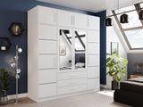 Gardróbszekrény BALI D4 + Szekrény, Szín: Fehér 5020998