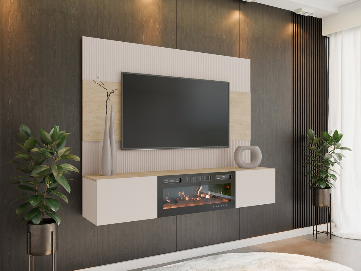Nappali szett RTV 180x150 DEROMI EF +, Szín: + Cremona tölgy