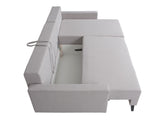 Sarokkanapé Oviedo Gloss (Naviedo Gloss), Szín: Aura 23 + Fényes fekete 5028846
