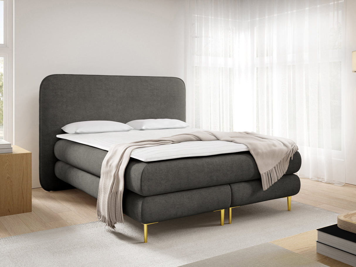 Kontinentális ágy Łoże AMARETTO + topper M, Szín: Nazar 225.06, Alvó felület mérete: 160 x 200 cm