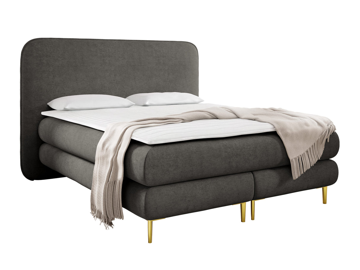 Kontinentális ágy Łoże AMARETTO + topper M, Szín: Nazar 225.06, Alvó felület mérete: 160 x 200 cm