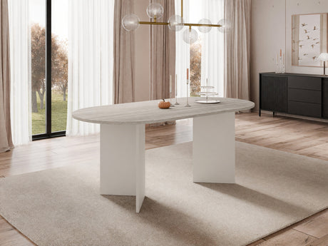 Asztal GELIZO 22 mm, Szín: Világos Travertine
