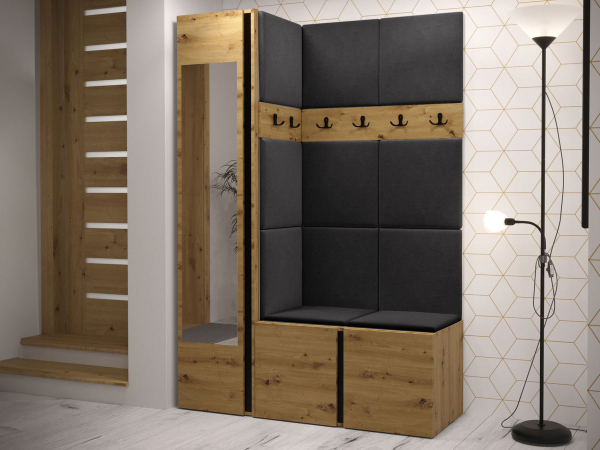 Előszoba garnitúra ORION X (Tavasz X), Keret színe: Artisan tölgy, Puha falpanel színe: Polo 897 5053471