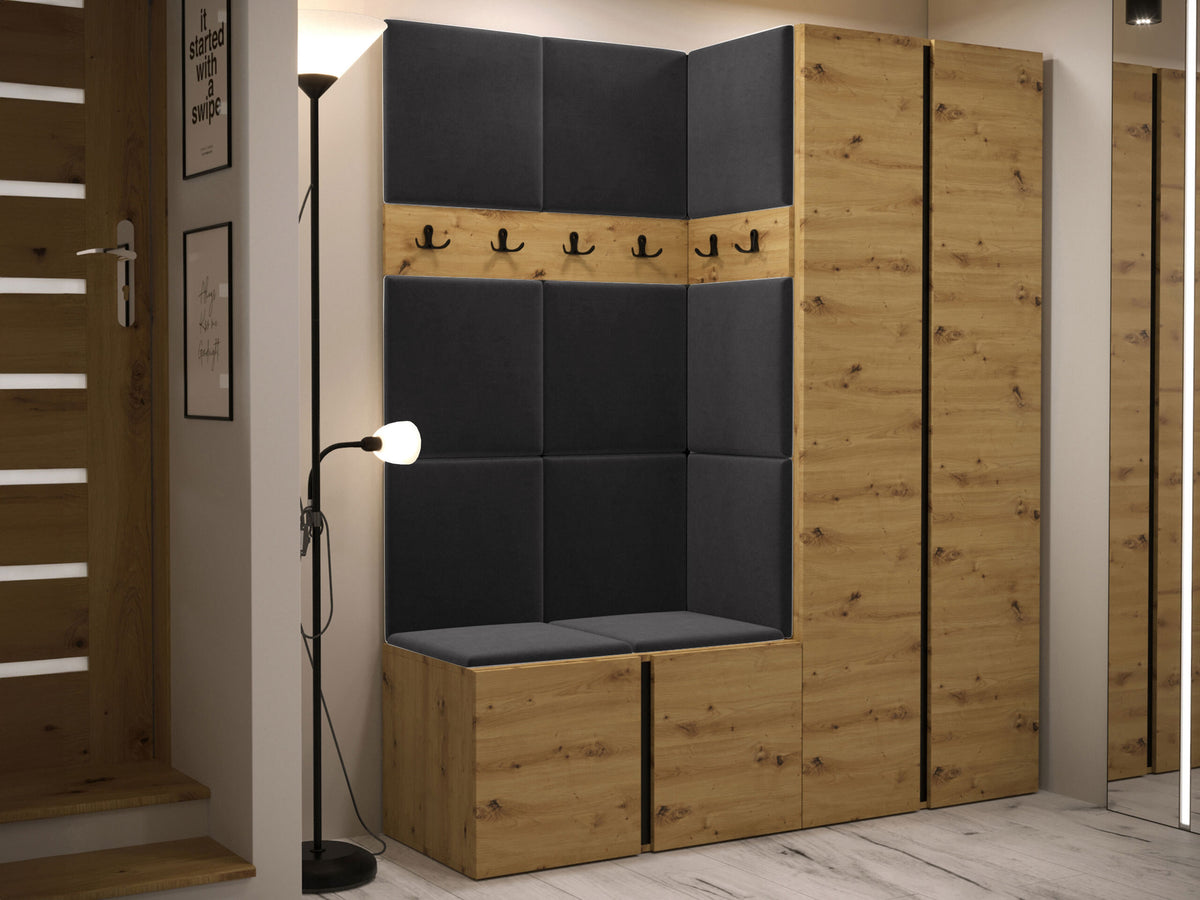 Előszoba garnitúra ORION III (Tavasz III), Keret színe: Artisan tölgy, Puha falpanel színe: Polo 897 5053631