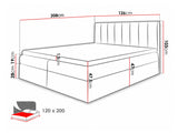 Kontinentális ágy Vigo (Figo), Szín: Soft 017 + Ikar 09, Alvó felület mérete: 120 x 200 cm 5077087